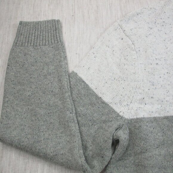 Sonoma Goods For Life Sweater Mens 2XL Gray Beige Ribbed Hem Super Soft 1/4 Zip - Picture 5 of 11